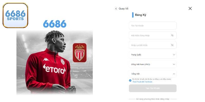 Hướng dẫn đăng ký 6686bet thành công với 3 bước